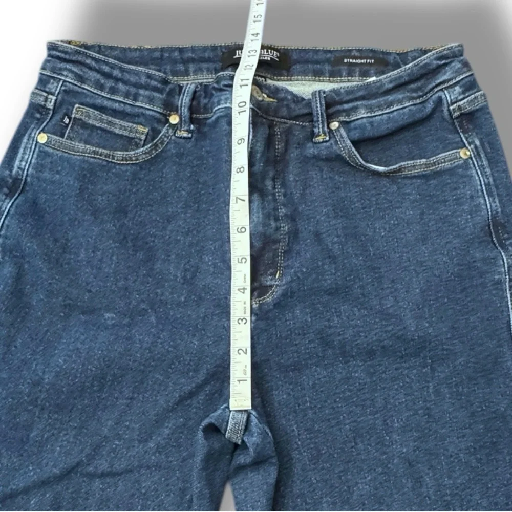Judy Blue Straight Fit Blue Denim Jeans High Rise JB88575-DK Women’s Size 32 - Picture 5 of 14